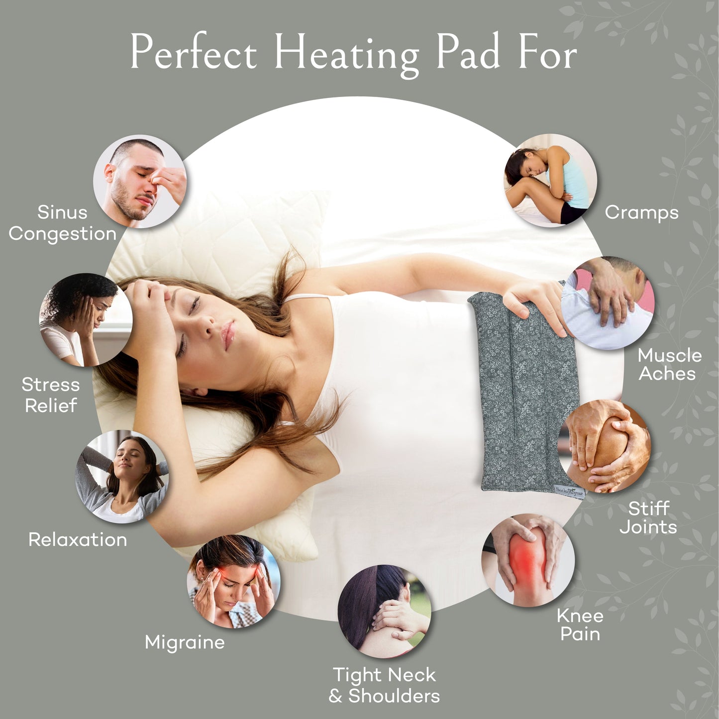 Microwavable Heating Pad, Hot Therapy Relief, Flaxseed Microwave Heating Pack Moist Heat Heating Pads Reusable Cotton/Fleece, Large 18"X7"