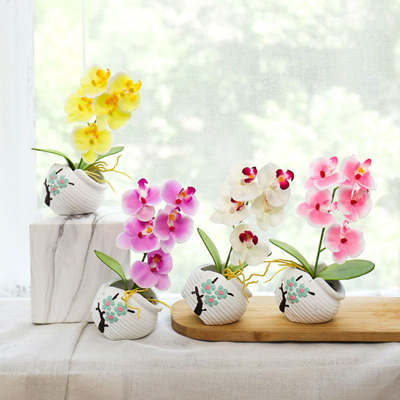 Plant with Pots TV Cabinet Office Desk Artificial Flowers Fake Flower Ornament Decoration