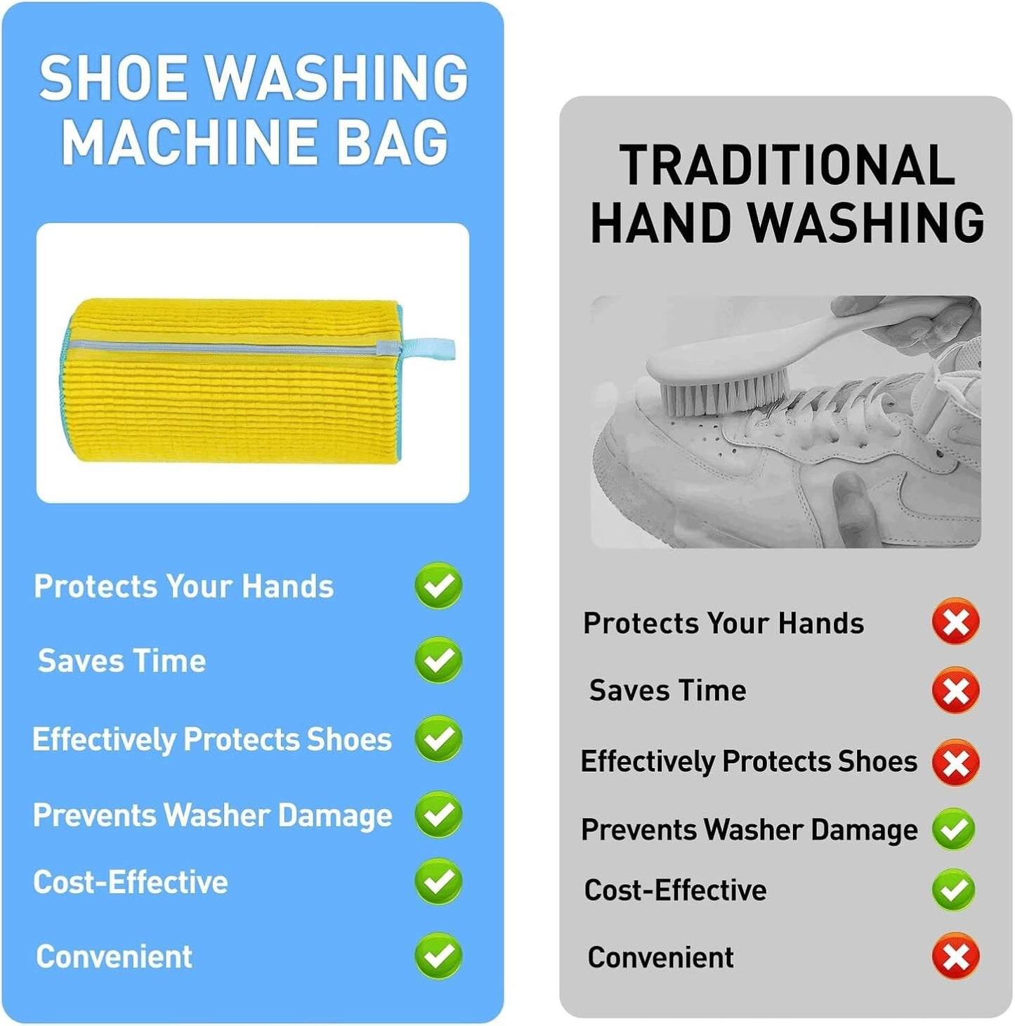 1Pc Shoe Washing Bag for Washing Machine Laundry Shoe Bag for Washer and Dryer