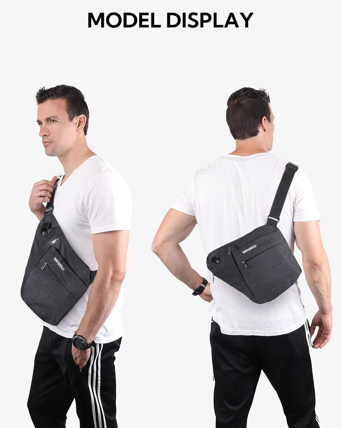 Sling Crossbody Chest Bag: Slim Anti-Theft Cross Body Bag over Shoulder Backpack Stealth Side Pack Man Woman
