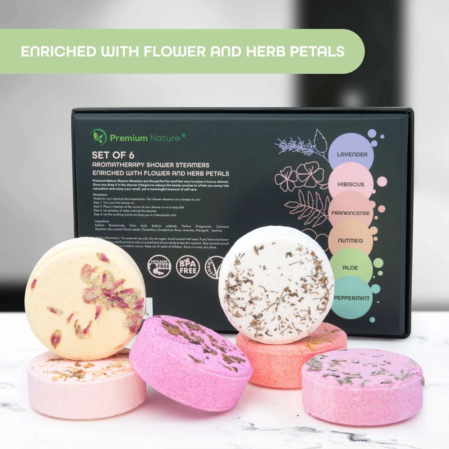 Shower Steamers Aromatherapy 6 Pack, Shower Aromatherapy Gift Set, Shower Bombs for Women, Shower Aromatherapy, Relaxing Gifts for Women, Self Care Gifts for Women, Shower Melts