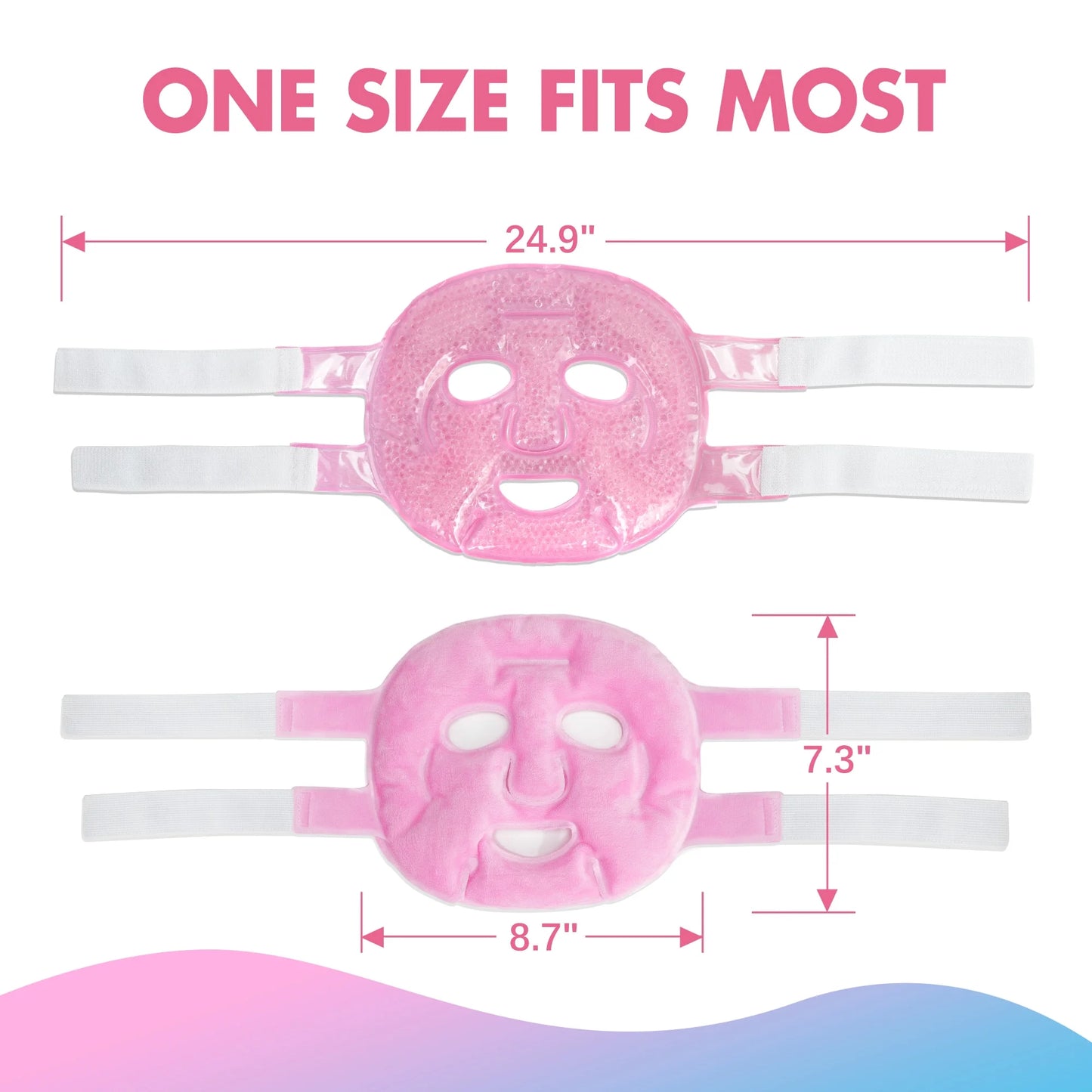 Ice Face Mask, Gel Beads Ice Pack for Puffy Eyes, Dark Circles