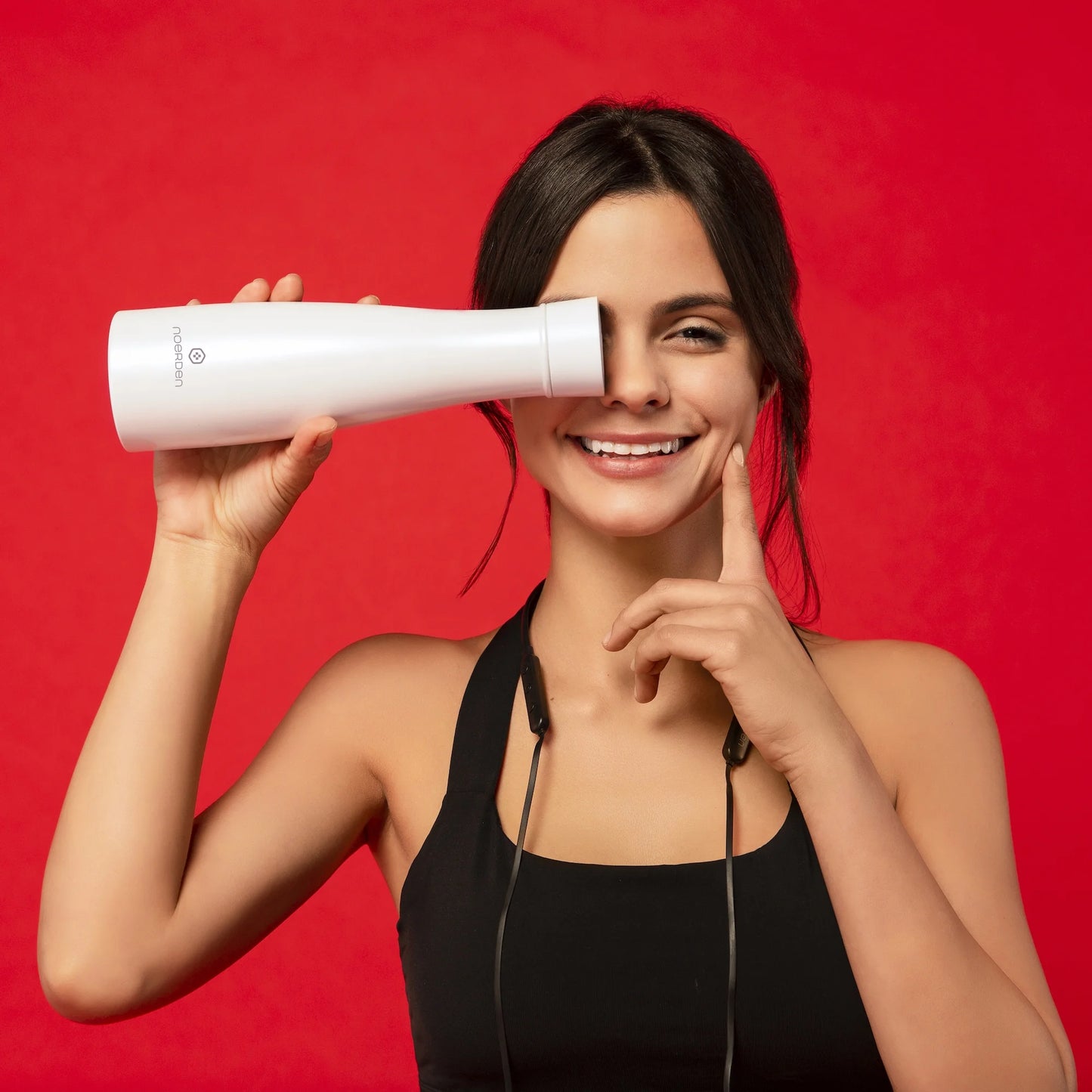 LIZ Smart Water Bottle 16 Oz UV Self-Cleaning Sterilization Vacuum Insulated Stainless Steel, White