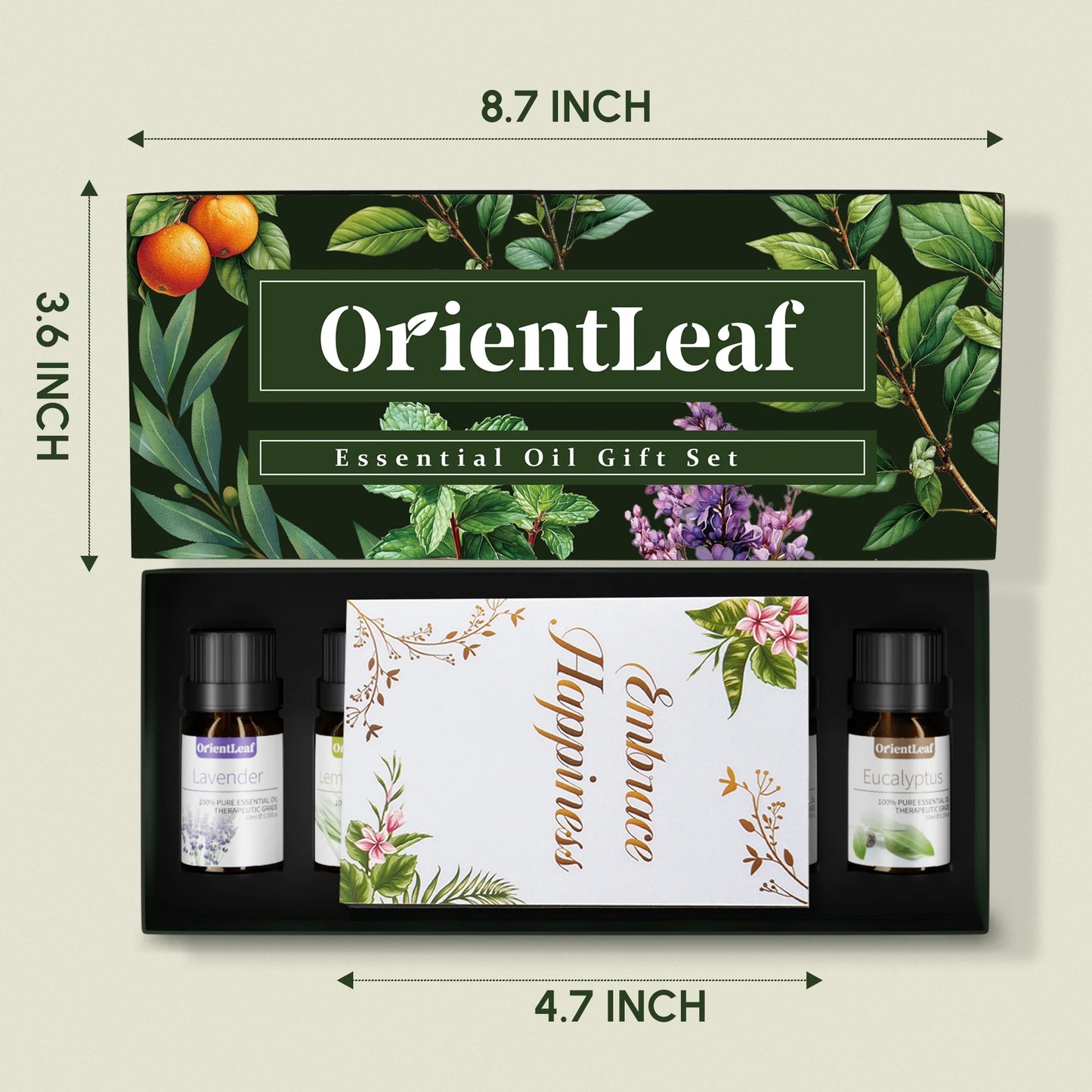 Essential Oils 6 Pcs Health Pure Aroma Oils Set for Spa Massager & Diffuser, Women'S Day Gift (Sweet Orange, Lavender, Tea Tree, Lemongrass, Peppermint, Eucalyptus)