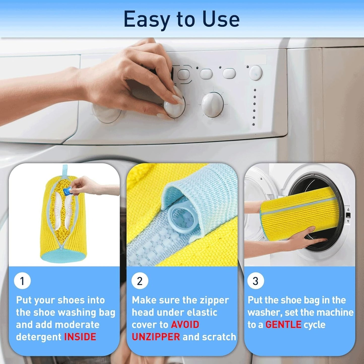 1Pc Shoe Washing Bag for Washing Machine Laundry Shoe Bag for Washer and Dryer