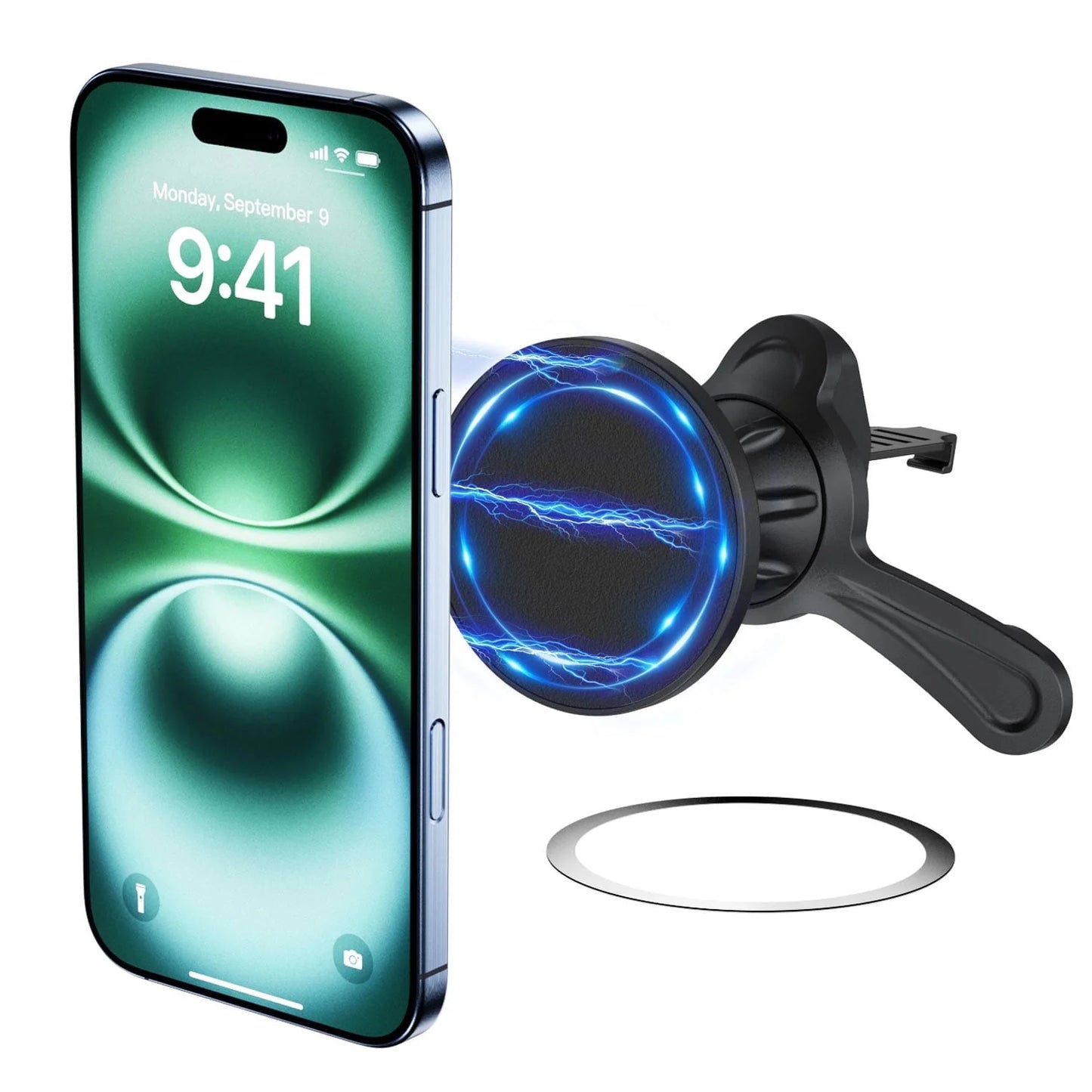 Phone Holders for Your Car Magnetic, 360 Degree Rotation, Air Vent Magnetic Phone Mount, Upgraded Strongest Magnet Power, Compatible with Iphone, Samsung, Google Pixel, Motorola Moto, Black