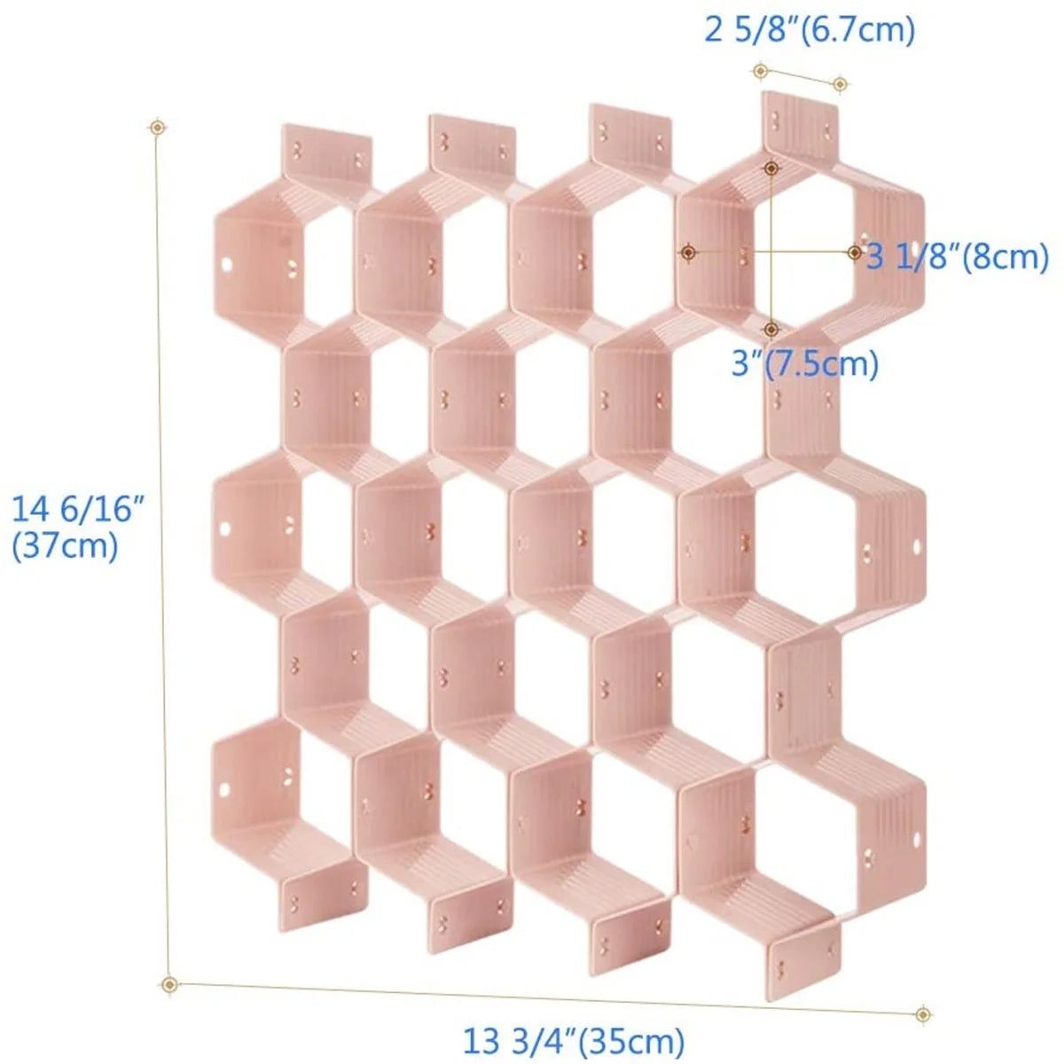 Underwear Drawer Dividers Adjustable Clothes Organizer DIY Plastic Grid Honeycomb Drawer Divider