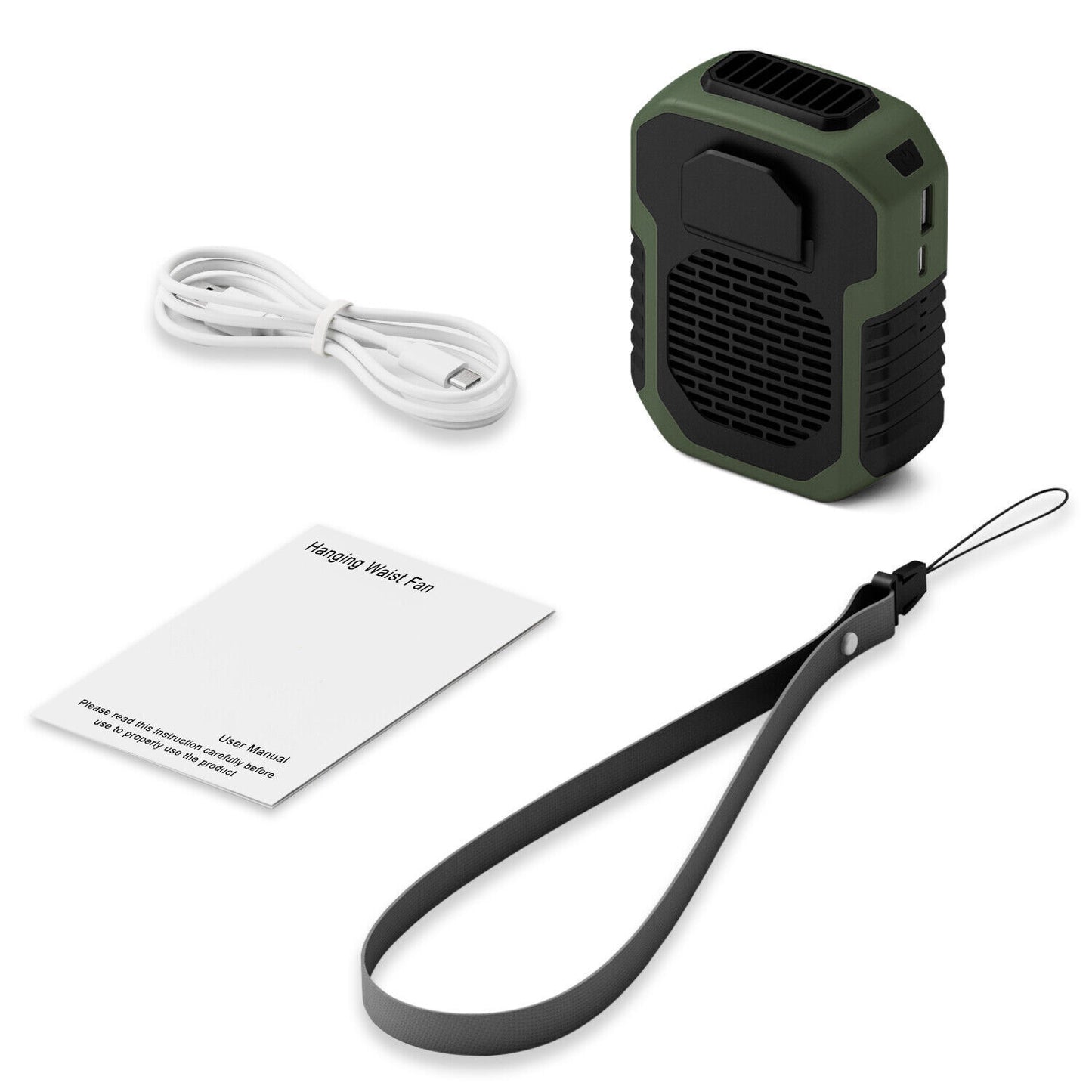 Portable Waist Fan Clip on 6000Mah Rechargeable Personal Cooling Neck Shirt Fan