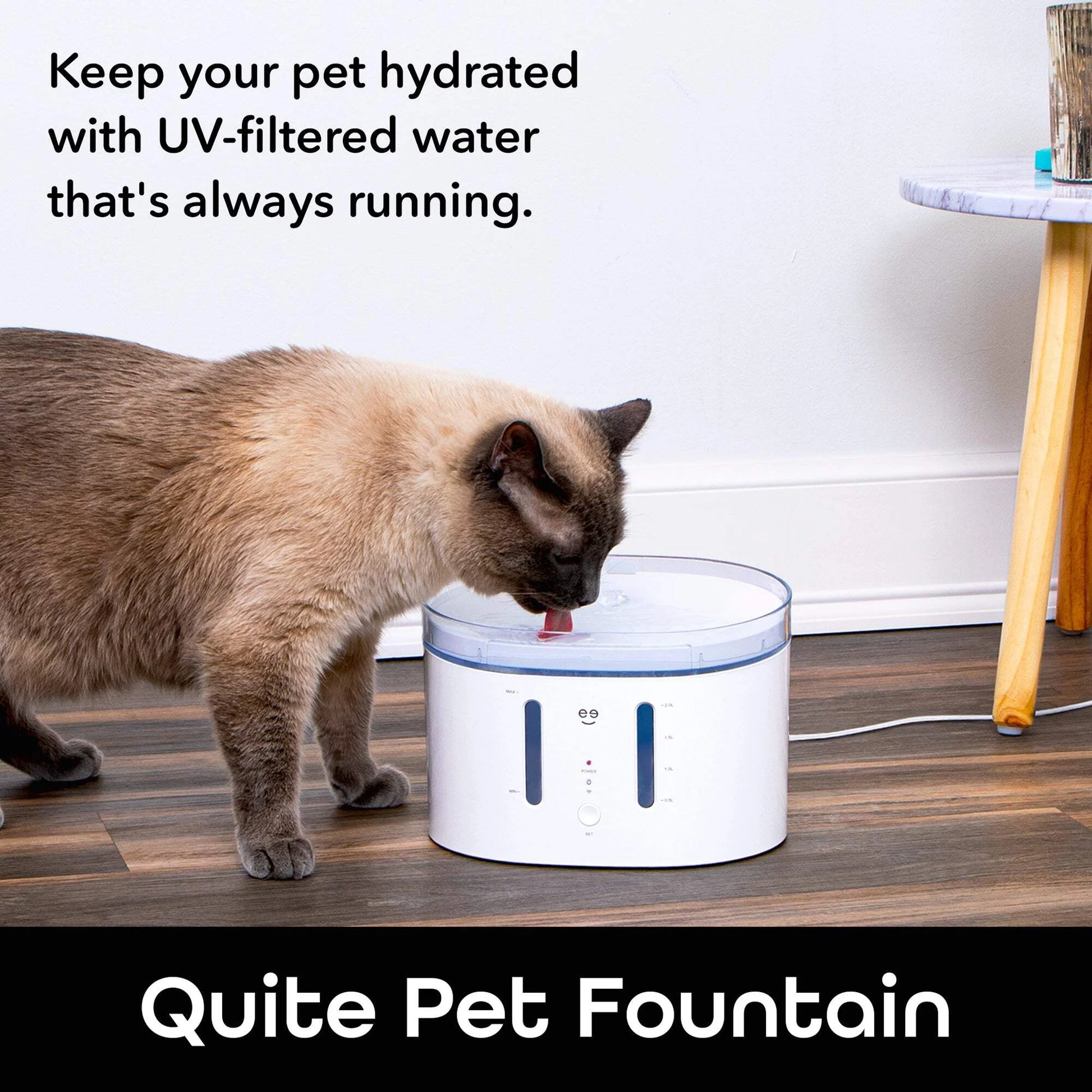 Petconnect Smart Fountain, 2.5 Liter Automatic Pet Water Dispenser for Cats & Dogs