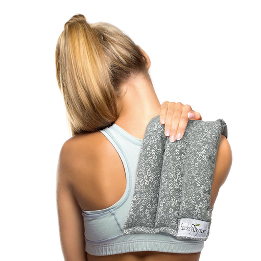 Microwavable Heating Pad, Hot Therapy Relief, Flaxseed Microwave Heating Pack Moist Heat Heating Pads Reusable Cotton/Fleece, Large 18"X7"